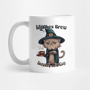 Witches Brew, Sorcery in a Cup | Cat with Witch Hat Mug